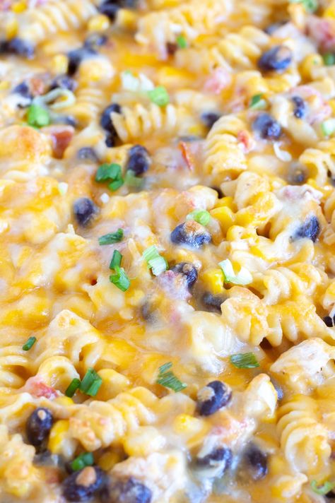 Easy Pea Salad, Fiesta Chicken Casserole, Peas Bacon, Corn And Cheese, Chicken Pasta Casserole, Casseroles Recipes, Chicken Beans, Easy Casseroles, Fiesta Chicken