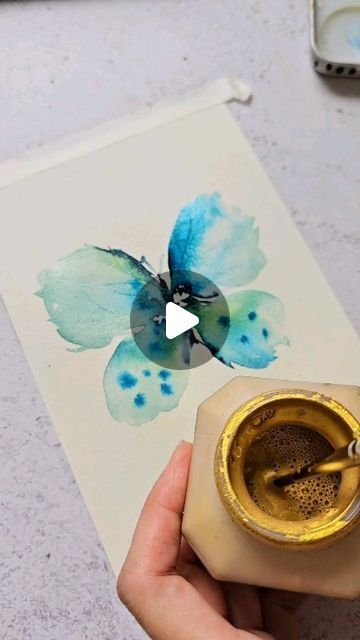 Joly Poa on Instagram: "Let's paint a watercolor butterfly 🦋  Using @tintorettobrushes 😄" How To Watercolor Butterfly, Watercolor Butterflies Painting, Easy Butterfly Watercolor, Watercolour Butterflies, Drawings Of Butterflies, Butterfly Watercolor Painting, Watercolour Butterfly, How To Paint A Butterfly With Watercolor, Watercolor Butterflies