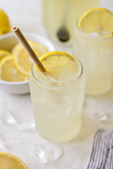 Homeade Lemonade, Old Fashioned Lemonade, Lemon Simple Syrup, Lemon Syrup, Squeezed Lemon, Lavender Lemonade, Homemade Lemonade, Lemon Rind, Lemonade Recipes