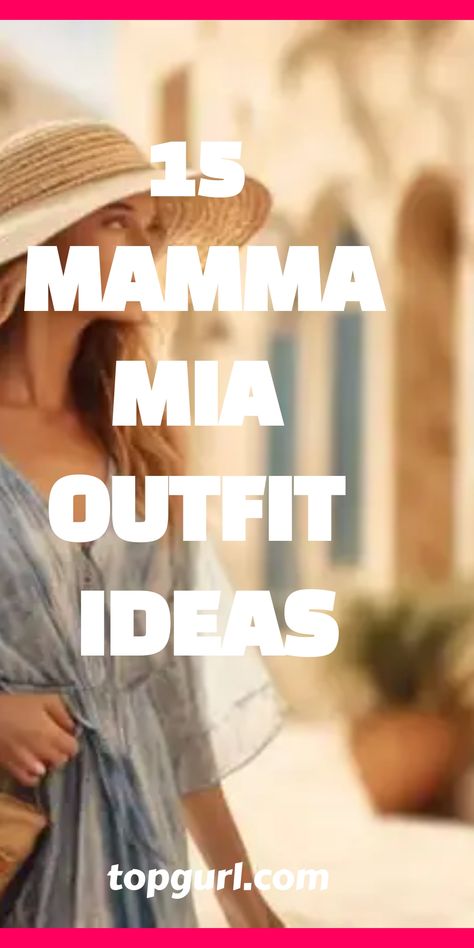 Outfit inspiration from ‘Mamma Mia’ brings the magic of the movie’s style to your wardrobe, discover how to make these iconic looks yours. Mamma Mia Two Outfits, White Mamma Mia Outfit, Winter Mamma Mia Outfits, Mamma Mia Dress Up Party, Plus Size Mamma Mia Outfits, Mamma Mia Outfits Bachelorette Party, Abba Party Outfits Ideas, Mamma Mia Movie Outfits, Mamma Mia Dress Up