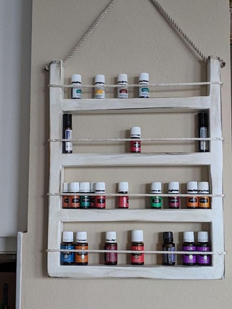 How to Build an Essential Oils Rack DIY Essential Oil Wall Storage Diy, Essential Oil Storage Ideas Organizing, Essential Oil Shelves Diy, Essential Oil Storage Diy, Essential Oil Shelf Diy, Essential Oil Shelves, Essential Oil Storage Ideas, Diy Experiments, Essential Oils Diy