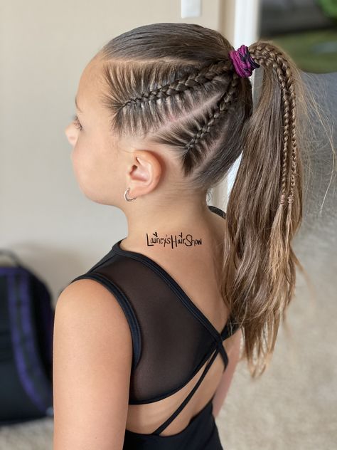 Gymnastics Bun Hairstyles, Dance Show Hairstyles, Dance Convention Hairstyles, Hairstyles For Dance Competition, Gymnastics Competition Hair, Dance Hairstyles Competition, Kids Hairstyles For School, Creative Natural Hairstyles, School Dance Hairstyles