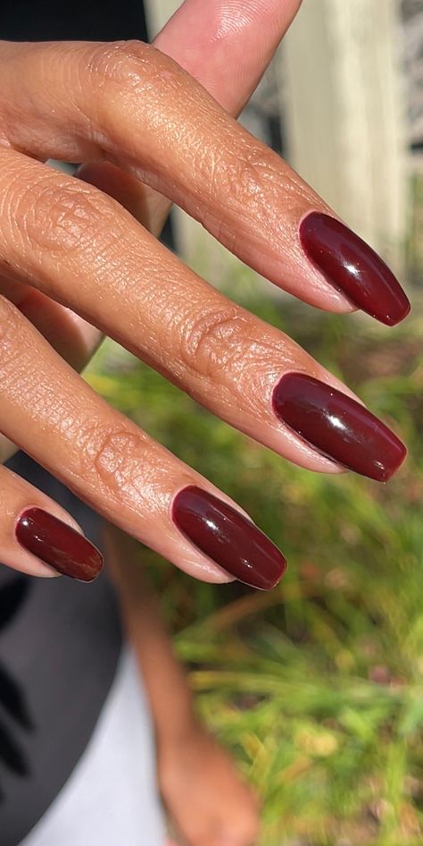 Fall nails, dark red nails, burgundy nails, DND Fudgiscle, DND nails, cherry mocha nails, dark burgundy nails Nails Dark Burgundy, Fall Nails Dark Red, Red Nails Burgundy, Dark Burgundy Nails, Fall Nails Dark, Cherry Mocha Nails, Dnd Nails, Nails Dark Red, Nails Dnd