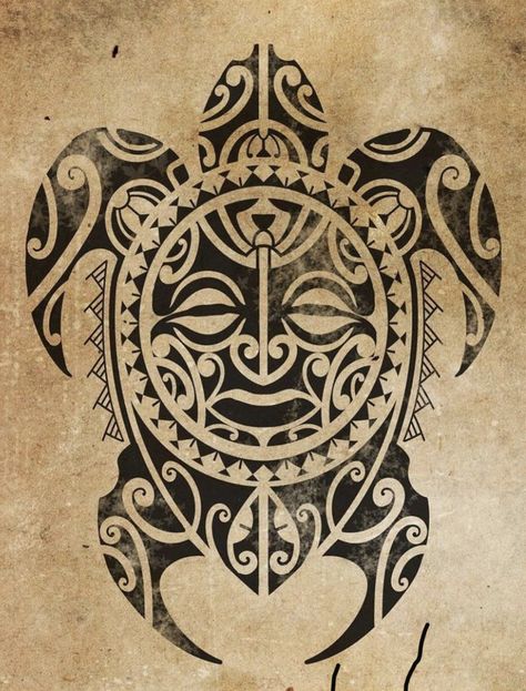 Maori Animal Tattoo Designs, Maori Turtle Tattoo, Polynesian Turtle Tattoo, Balinese Tattoo, Tiki Tattoo, Black Skull Tattoo, Polynesian Turtle, Sea Turtle Tattoo, Turtle Tattoo Designs