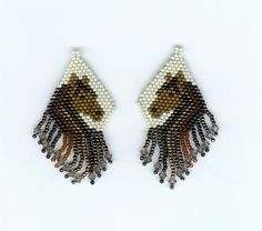 Beaded Bay Horse Earrings | NativeWorksJewelry.com | Beading ... Beaded Horse, Stitch Beads, Seed Bead Patterns Free, Seed Bead Tutorials, Seed Bead Bracelets Tutorials, Simple Beaded Necklaces, Seed Bead Bracelet Patterns, Bead Tutorials, Beaded Necklace Patterns