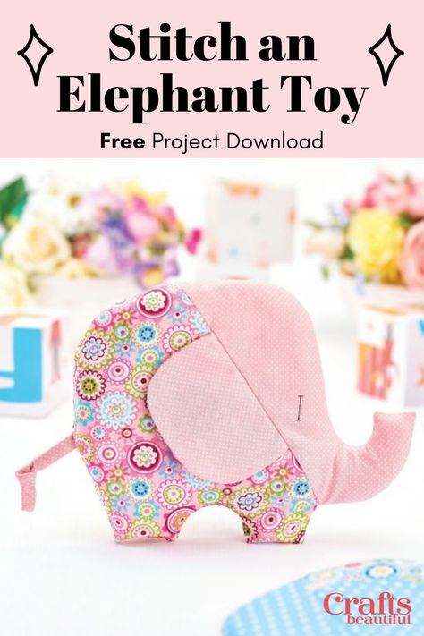 Free Sewing Patterns For Toys, Toys To Sew For Baby, Baby Toys To Sew, Stuffed Toys Patterns Free, Flat Stuffed Animals, Elephant Patterns Free Printable, Sewing Toys Patterns Free, Cat Pattern Sewing, Cat Plush Pattern