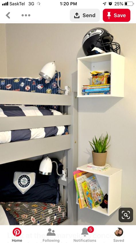 Boys Shared Bedroom, Bedroom Makeovers, Shared Girls Bedroom, Murphy Bed Plans, Cool Bunk Beds, Bunk Bed Designs, Space Bedding, Shared Bedroom, Bedroom Idea