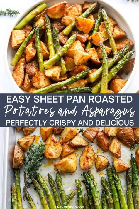 Food With Asparagus, Potatoes And Asparagus Recipes, Roasted Apargarus Recipes, Potatoes And Asparagus Roasted, Roasted Potatoes Carrots And Asparagus, Side Dishes With Asparagus, Roasted Potatoes And Asparagus In Oven, Roasted Sweet Potatoes And Asparagus, Roasted Red Potatoes And Asparagus