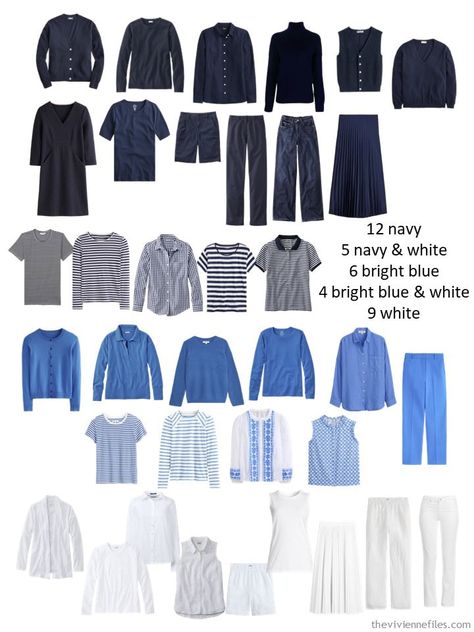 September 2024 “Six Paintings, Twelve Months” – Part 2 - The Vivienne Files Capsule Wardrobe Blue Color Schemes, Navy Blue Capsule Wardrobe, Muted Wardrobe, Navy Capsule Wardrobe, Sultry Winter, Virgo Style, Bright Winter Outfits, Clothing Palette, Closet Capsule