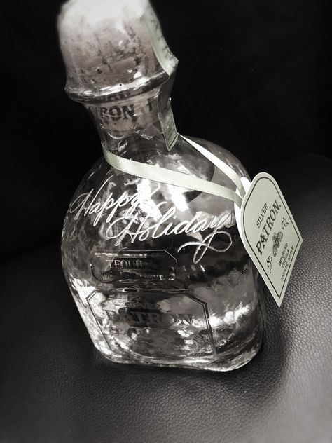 Bottle Engraving, Calligraphy Engraving, Engraved Wine Bottles, Patron Bottle, Custom Wine Bottles, Ink Calligraphy, Tequila Bottle, Patron Tequila, Fragrance Bottles