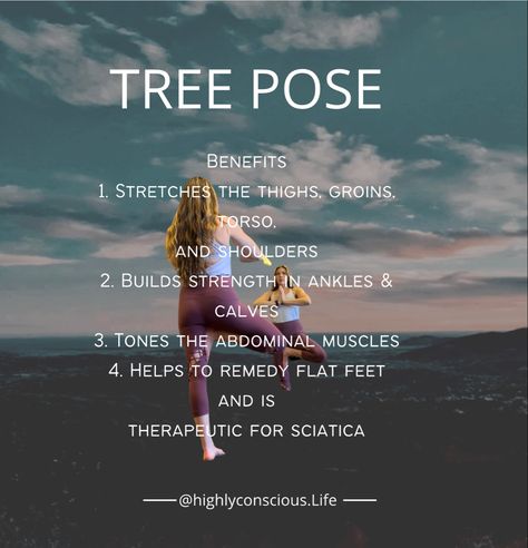 Benefits of tree pose Tree Pose Benefits, Morning Workouts, Tree Pose, Do Yoga, Abdominal Muscles, Morning Workout, Sciatica, Yoga Life, How To Do Yoga