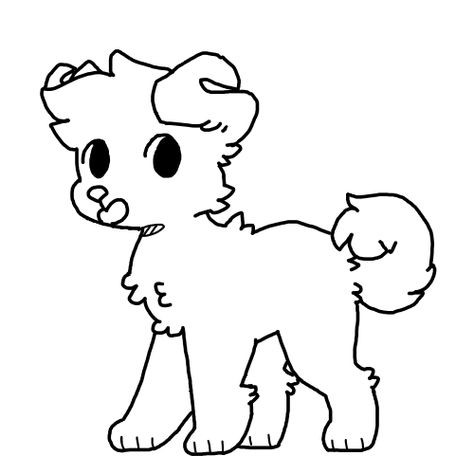 Puppy Fursona, Free To Use Base Drawing, Dog Base, Animal Base, Draw Cats, Art Bases, Base Drawing, Art Painting Tools, Fluffy Dogs