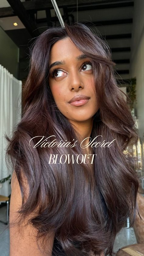 Laura Kim | Cherry 🍒 chocolate brunette @kumari.abey Get this glossier AND healthier brunette Roots tint + Demi gloss + Global gloss + Long… | Instagram