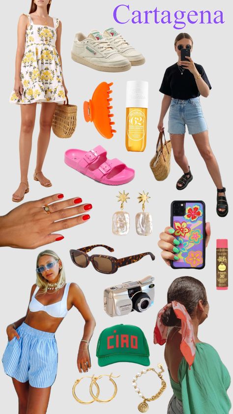 Cartagena Vacation Outfits, Outfits For Cartagena Colombia, Colombia Outfits What To Wear Cartagena, Puerto Rico Vacation Outfits Fashion, Colombia Travel Outfits, Colombia Travel Aesthetic, Outfits For Colombia, Colombia Aesthetic Outfit, Outfits For Colombia Trip