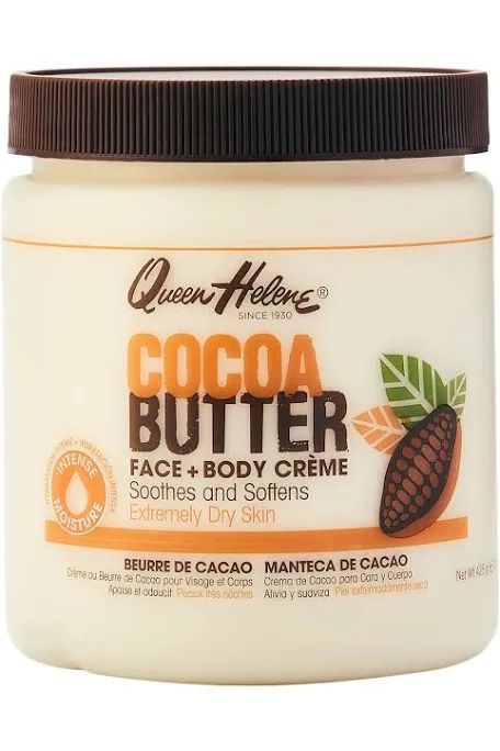 Cocoa butter Ever sheen - Buscar con Google Cocoa Butter Cream, Queen Helene, Body Creme, Extremely Dry Skin, Cocoa Butter Formula, Pomegranate Oil, Hair Lotion, Wrinkled Skin, Facial Moisturizers