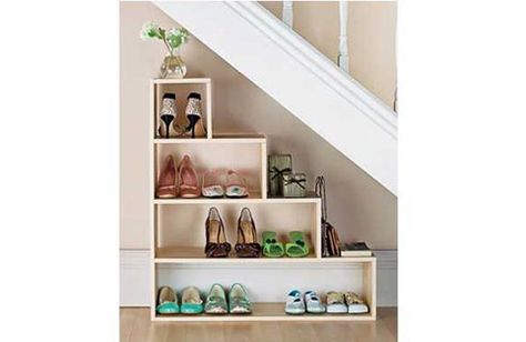 im going to need this for all my shoes... Shoe Storage Under Stairs, Small Space Stairs, Closet Under Stairs, Shoe Storage Small Space, Shoe Storage Unit, Small Closet Space, Maximize Small Space, Closet Shoe Storage, Under The Stairs