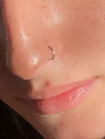 Nose Ring Bump, Nose Piercing Aesthetic, Nose Piercing Stud, Piercing Inspo, Big Noses, Nose Piercing, Ear Studs, Simple Nails, Glow Up?