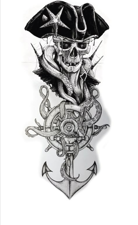 Skeleton Pirate Tattoo, Pirate Tattoo For Men, Pirate Tattoo Ideas, Pirate Tattoo Sketch, Pirate Tattoo Design, Sketches Dark, 300 Tattoo, Tattoo Pirate, Pirate Tattoos