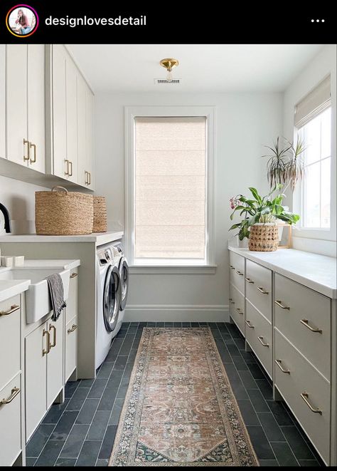 Laundry Room Addition, Tiny Dining Rooms, Laundry Room Tile, Mudroom Remodel, Laundry Room/mudroom, Pantry Laundry Room, Mud Room Entry, Pantry Laundry, White Laundry