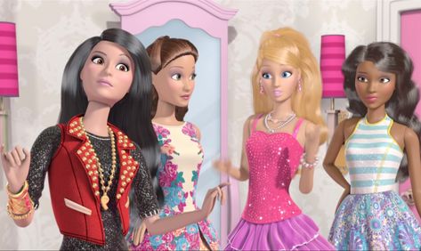 4 Cartoon Friends, Life In The Dreamhouse Barbie, Dreamhouse Barbie, Barbie Life In The Dreamhouse, Life In The Dreamhouse, Barbie Halloween Costume, School Costume, Duo Costumes, Barbie Halloween