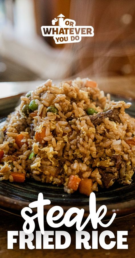 Blackstone Griddle Beef Fried Rice House Fried Rice Recipe, Beef Fried Rice Recipe, Combination Fried Rice, Japanese Fried Rice, Homemade Fried Rice, Beef Fried Rice, Fried Rice Recipe Easy, Fried Rice With Egg, Outdoor Cooking Recipes