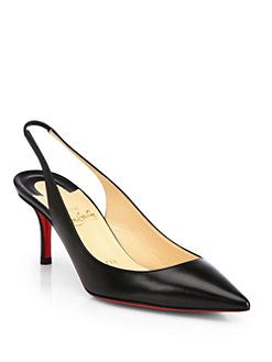 Christian Louboutin - Apostrophy Kid Leather Slingback Pumps Shoe Wardrobe, Fab Shoes, Boot Bag, Shoe Obsession, Slingback Pump, Shoe Lover, Christian Louboutin Shoes, Girls Accessories, Pump Shoes