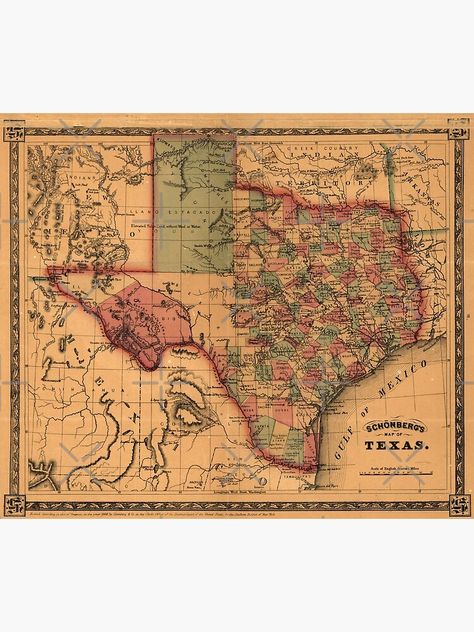 Map Of Texas, Texas Art, Texas Map, Old Maps, Big Bend, Old Map, Country Home Decor, Vintage Country, Trip Ideas