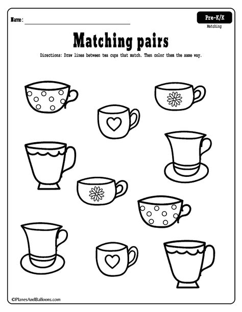 Easy preschool worksheets for 3 year old, perfect for morning work! Find and match the pairs. So fun! #prek #preschool My Home Worksheets For Preschool, Home Work For Preschoolers, Pairs Activities For Preschool, Easy Worksheets For Kindergarten, Matching Pairs Worksheet, Three Year Old Printables, Matching Activities For Preschoolers, 2-3 Year Preschool Activities, Matching Worksheets For Preschool