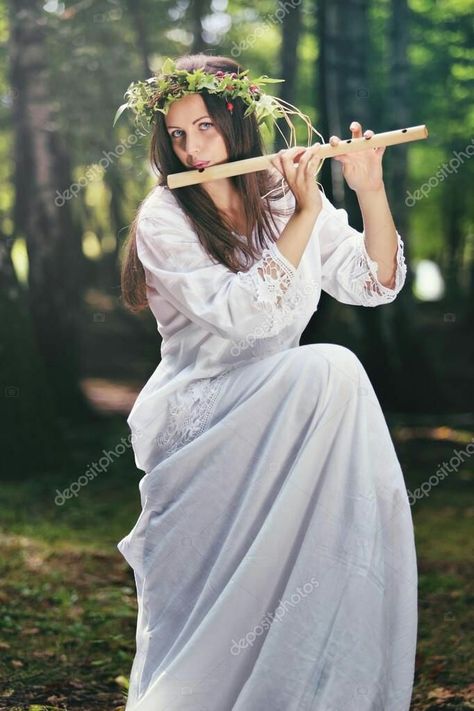 Woman Playing Flute, Rain Romance, Bohemian Music, Playing Flute, Female Poets, Rain Photo, Diy Fabric Jewellery, Body Reference Poses, After The Rain