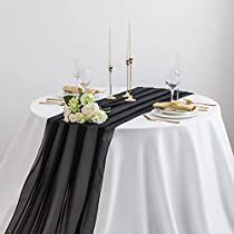 Check this out on Amazon Black Cheesecloth Table Runner Wedding, Haunted Academia, Birthday Party Cake Table, Chiffon Table Runner, Round Wedding Tables, Gauze Table Runner, Romantic Bridal Shower, Party Cake Table, Wedding Table Runner