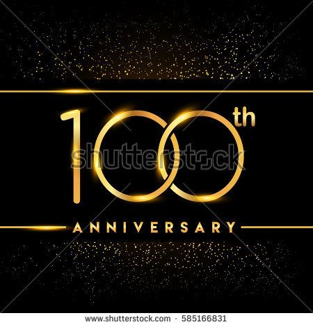 one hundred years anniversary celebration logotype. 100th anniversary logo with confetti golden colored isolated on black background, vector design for greeting card and invitation card. 100 Anniversary Celebration Ideas, 100th Anniversary Celebration Ideas, 100 Years Logo, Celebration Church, 100 Years Celebration, 100 Anniversary, Conference Ideas, Gala Invitation, Church Anniversary