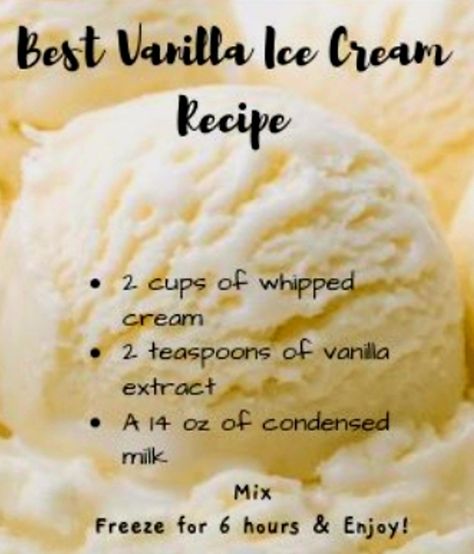 Vanilla Ice Cream Milkshake Recipes, Cuisinart Ice Cream Recipes, No Churn Vanilla Ice Cream, Soft Serve Ice Cream Recipes, Condensed Milk Ice Cream, Ice Cream Diy, Easy Ice Cream Recipe Homemade, Homemade Ice Cream Recipes Machine, Ninja Creamy