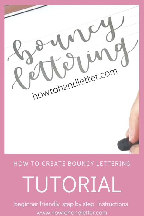 Bounce Lettering Worksheet, Bounce Lettering Alphabet, Bounce Calligraphy, Bouncy Lettering, Ipad Pro With Apple Pencil, Bounce Lettering, Modern Caligraphy, Brush Lettering Tutorial, Stylish Writing