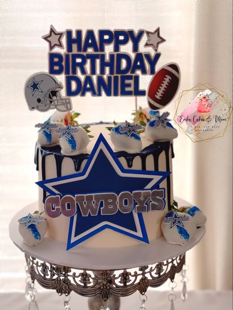 Topper by: @craftsbyjackie Dallas Cowboys Theme, 30th Birthday Decorations, Cowboy Theme, Acrylic Nails Coffin, Nails Coffin, 30th Birthday, Dallas Cowboys, Coffin Nails, Birthday Decorations