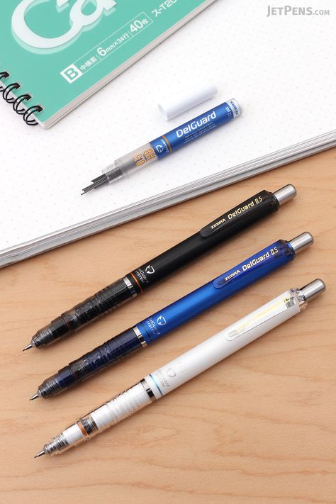 Zebra Delguard, Spring Mechanism, Study Stationery, New Pen, Mechanical Pencil, Jet Pens, Writing Tools, Mechanical Pencils, Writing Instruments