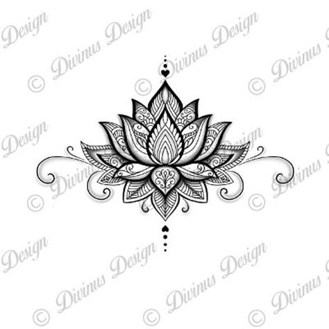 Lotus Mandala Tattoo Design and Stencil/Template Instant | Etsy Dotwork Tattoo Mandala, Lotusblume Tattoo, Lotus Mandala Tattoo, Lotus Flower Tattoo Design, Lotus Flower Mandala, Lotus Tattoo Design, Polynesian Tattoos, Muster Tattoos, Men Tattoos