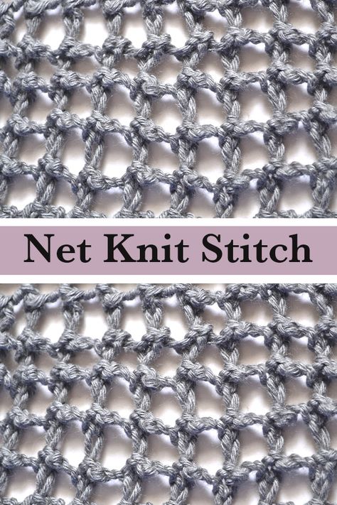 The Filet Net Knit Stitch Pattern - an uncomplicated openwork lace knit stitch, which is worked over two rows, creating a mesh fabric, which is also ideal for knitting with beads. Knitting With Beads, Sewing Kit Pattern, Beads Macrame, Lace Knitting Stitches, Beads Crochet, Womens Knitting Patterns, Knitting Paterns, Knit Art, Lace Knitting Patterns