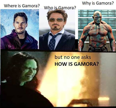 Why is Gamora | Why Is Gamora? | Know Your Meme Why Is Gamora, Avengers Fanart, Avengers Pictures, Superhero Memes, Avengers Cast, Univers Marvel, Funny Marvel Memes, Univers Dc, Avengers Wallpaper