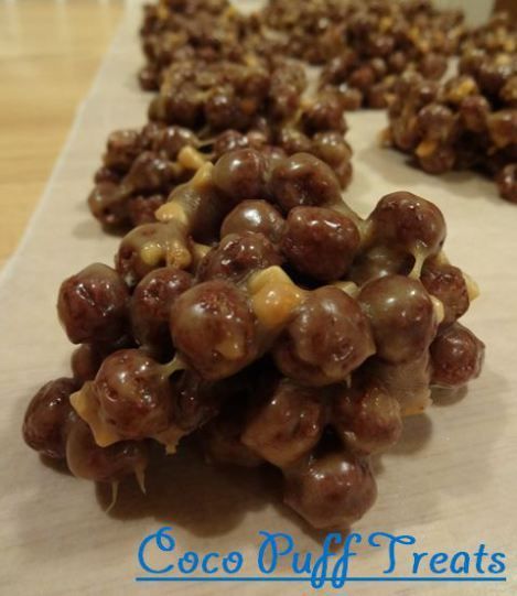 Cocoa Puff Cookies, Cocoa Puff Treats, Coco Puff Treats, Cocoa Puffs Recipes, Coco Puffs Recipe, Cocoa Puffs Cereal, Cereal Bars Recipes, Coco Puffs, Puff Dessert