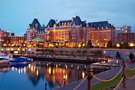 Photo of the Fairmont Empress Hotel in Victoria, BC, which is the best place to stay in Victoria, BC Red Airplane, Canada Trip, Victoria Bc Canada, Victoria Island, Fairmont Hotel, Victoria Canada, Romantic Weekend Getaways, Victoria British Columbia, Airplane Toys