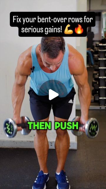 NYC Trainer Maik Wiedenbach on Instagram: "Fix your bent-over rows for serious gains! 💪🔥

Want to take your bent-over rows to the next level? Here’s how:
1️⃣ Ditch the barbell and grab dumbbells! They allow your arms to follow a more natural path, targeting the lats better for serious back gains.
2️⃣ Push your glutes against a wall to lock in stability and keep your form tight, making every rep count. 👊🏋️‍♂️

Stronger, smarter rows mean a bigger back! 💥
#BiggerBack #FitnessNY #FitnessDubai #BodybuildingMiddleEast #BackDay #Lats #RowBetter #StrengthTraining #BackWorkouts #LatFocus #RowForm #MuscleBuilding #GymTips

--" Back Gains, Natural Path, Gym Tips, Back And Biceps, Back Day, Back Exercises, Fix You, Build Muscle, Strength Training