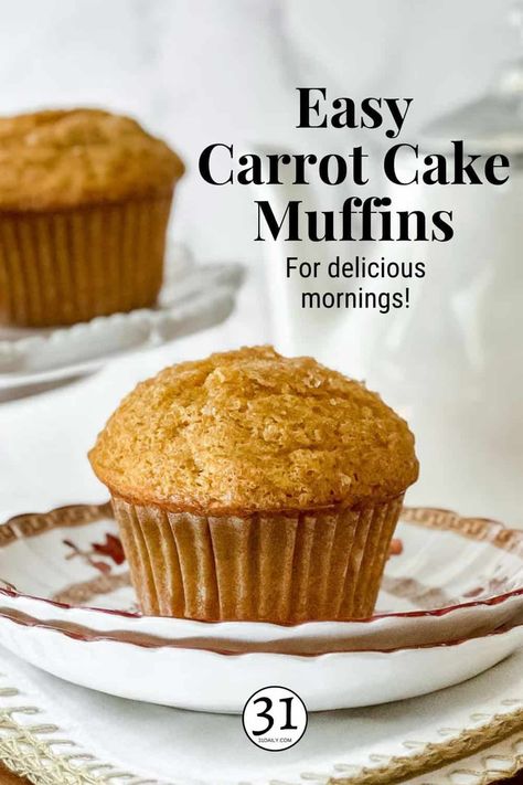 Easy Carrot Cake Muffins, Carrot Muffin, Carrot Cake Muffin Recipe, Carrot Muffin Recipe, Ginger Muffins, Light Dessert, Easy Carrot Cake, Carrot Cake Muffins, Carrot Muffins