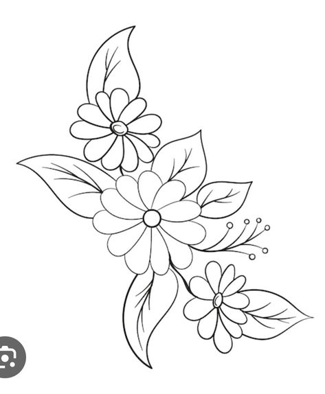 Flowers Outline Drawing, Embroidery Flowers Pattern Templates, Flowers Outline, Flower Pattern Drawing, Embroidery Hoop Art Diy, Paper Flower Patterns, Basic Hand Embroidery Stitches, Simple Hand Embroidery Patterns, Fabric Painting On Clothes