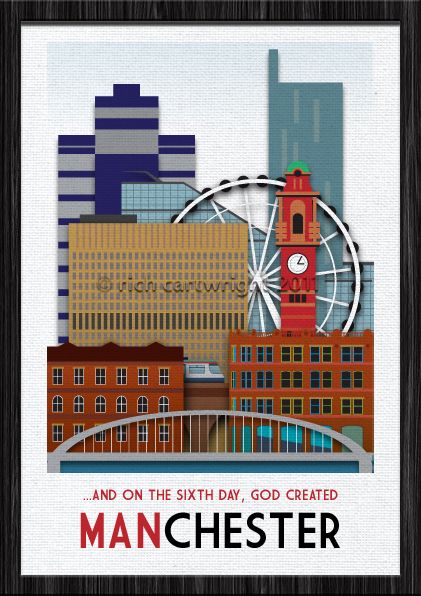 ♡ Manchester my home city ♡ Manchester Skyline, British City, London Illustration, Manchester Art, Etihad Stadium, Salford, Greater Manchester, City House, New Poster