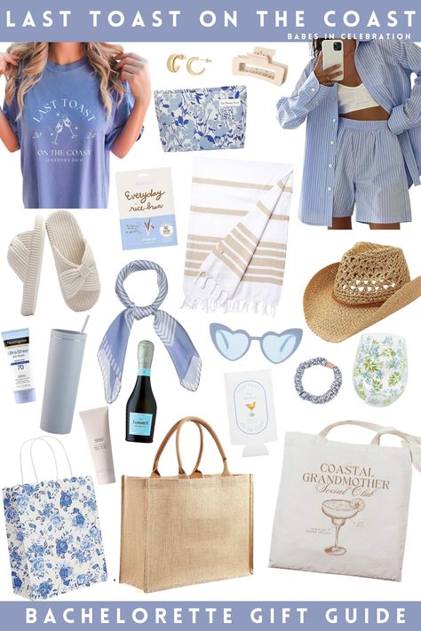 Last Toast on the Coast Cheers To Charleston Bachelorette, Coastal Beach Bachelorette, Last Toast Bachelorette, Coastal Chic Bachelorette, Bachelorette Coastal Grandma, Beach Bachelorette Gifts, Last Toast On The Coast Bachelorette Theme, Hampton Bachelorette, Beach Bachelorette Theme Ideas