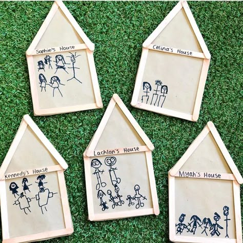 Teacher Approved #teacherlife on Instagram: “Love this craftivity from @teaching.this.way ! “Who lives at your house?”” Preschool Family, House Crafts, Family Theme, 카드 디자인, All About Me, Kindergarten Art, Preschool Classroom, My Themes, Preschool Art