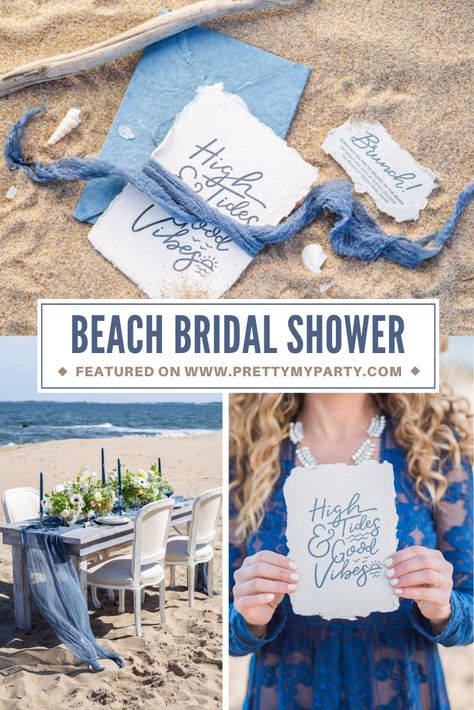 Beach Bridal Shower Ideas Decorations, Bridal Shower Ideas Beach, Wedding Shower Beach Theme, Beach Shower Ideas, Beach Theme Bridal Shower Ideas Food, Seashell Bridal Shower Ideas, Beach Theme Wedding Shower Ideas, Bridal Shower Beach Theme Decorations, Beach Wedding Shower Ideas