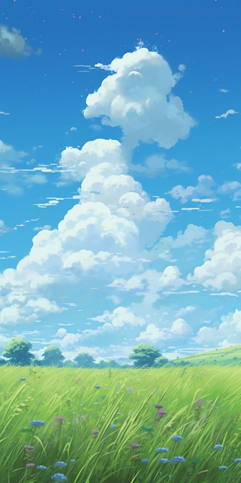 Studio Ghibli Aesthetic, Ghibli Aesthetic, Fantastical Creatures, Studio Ghibli Background, Ghibli Artwork, Forest Background, Pastel Sky, Fluffy Clouds, Mountain Wallpaper