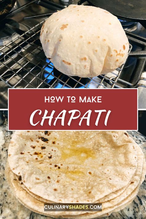 Learn how to make roti which is a flatbread, a staple in Indian cuisine. The unique textures and flavor of roti complements curries, vegetables, or lentils. Homemade Chapati, Moist Muffin Recipe, Soft Roti, Chapati Bread, Dessert Safari, Chapati Recipes, Roti Bread, How To Make Scones, Vegan Bread Recipe