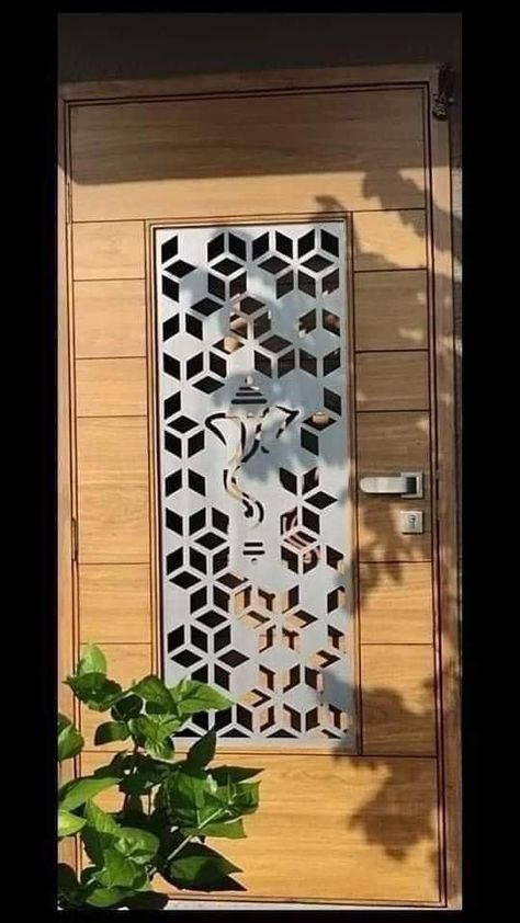 Men Door Design Wooden Jali, Sefty Door Grill Design, Main Door With Grill Design, Main Jali Door Design Modern Wooden, Sefty Door Design Modern Metal, Safty Door Designs, Sefty Door Design Modern Wooden, Jali Design Door, Safty Door Wooden Design